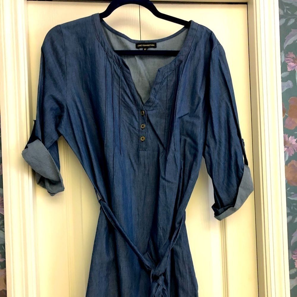 NWOT Denim Chambray Dress